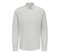 ONLY & SONS Onscaiden Life Ls Stripe Linen 660 Noos Chemise en Lin, Sea Spray, XL Hommes