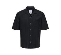 ONLY & SONS Onscaiden Life Relax SS Resort 1pkt Shir Chemise à Manches Courtes, Noir, M Hommes
