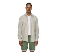Only & Sons Onscaiden Ls Solid Linen Shirt Noos Chemise, Chinchilla, L Homme