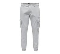 ONLY & SONS Onscam Stage Cargo Cuff Life 6687 Noos, Gris Glacier, 27W / 32L Hommes