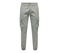 ONLY & SONS Onscam Stage Cargo Cuff PK 6687 Noos Pantalons, Fer forgé, 29W x 34L Homme