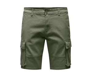 ONLY & SONS Onscam Stage Cargo Shorts 6689 Life Noos, Vert Lichen, M Hommes