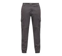 ONLY & SONS Onscarter Life Cargo Cuff 0013 Pantalon Noos, Gris à Rayures, 28W / 30L Homme