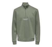 Only & Sons Sweat-shirt 'ONSCURATED' vert / blanc, Taille M