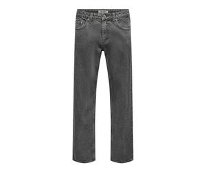 ONLY & SONS ONSEDGE 7901 EY Box PIM Jean Droit, Gris Clair Denim, 36W x 34L