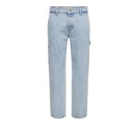 Only Men's Straight Leg Jeans LBlue Denim 33W S Male