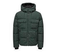 ONLY & SONS Onselijah Pckt. Veste à Capuche OTW Tampon, Gris, M Homme