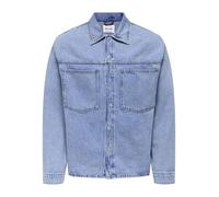 ONLY & SONS Onsemil Box Azg DNM Jacket Veste, Denim Bleu médium, L Hommes