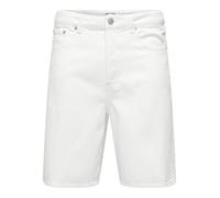 ONLY & SONS Onsfade Loose White 1662 PIM DNM Shorts Jean, Blanc, XL Hommes