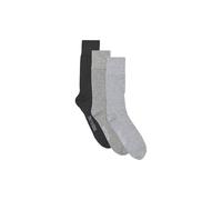 ONLY & SONS Onsfinch Basic Sock 3-Pack Noos Chaussettes, Mélange de Gris Moyen/détail : LGM+MGM+DGM-Logo Blanc, 39-42 Hommes