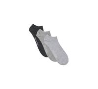 ONLY & SONS Onsfinch Sneaker Sock 3-Pack Noos Chaussettes de Sport, Mélange de Gris Moyen/détail : LGM+MGM+DGM-Logo Blanc, 43-46 Hommes