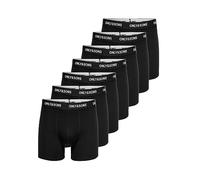 ONLY & SONS ONSFITZ Solid Black Trunk Lot de 7 Boxers pour Homme Taille XS à XXL, Noir/détails : Taille Noire et Logo Blanc, XL