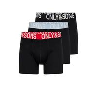 Only & Sons Onsfitz Solid Lot de 3 Boxers pour Homme Noir Taille XXL Taille L