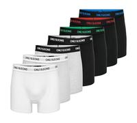 ONLY & SONS ONSFITZ Solid Trunk 7-Pack Noos Caleçon Boxeur, Black/Detail:4 Black 1 White 2 MGM, XS Homme