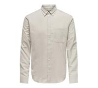 ONLY & SONS Onsgudmund T-Shirt uni Slim 1 pièce Noos Chemise à Manches Longues, Doublure argentée, XXL Homme