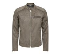 ONLY & SONS Onsgus Veste de motard en daim synthétique pour homme, Falcon, M
