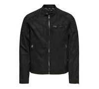 ONLY & SONS Onsgus Veste de motard en daim synthétique pour homme, Noir, L
