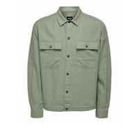 ONLY & SONS Onskennet Ls Linen Surchemise Noos Chemise, Vert Marais, M Homme