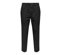 ONLY & SONS Onslinus Taper 0183 Pantalon Tissu, Noir, M Homme