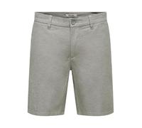 ONLY & SONS ONSMARK 0011 Cotton Linen Shorts Noos Chino, Castor Gray, XXL Homme