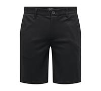 ONLY & SONS ONSMARK Short Chino pour Homme Taille Moyenne Coupe Normale, Noir, XL