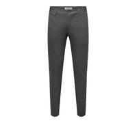 ONLY & SONS Onsmark Slim Check 020960 Pantalon, Jet Black, 32W / 32L