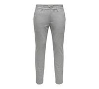 ONLY & SONS Onsmark Slim Tap Ditsy 2912 Pantalon Noos, Castor Gray, 31W / 32L