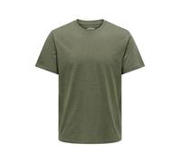 ONLY & SONS Onsmax Life SS Stitch Tee Noos T-Shirt, Olive Night/Detail:Melange, XXL Homme