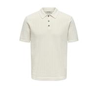 ONLY & SONS Onsmoon Reg 12 SS Polo Knit, Egret, M