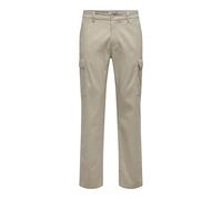 ONLY & SONS Onsnicky 0241 Pantalon Cargo Droit Noos, Chincilla, 32W / 34L Homme
