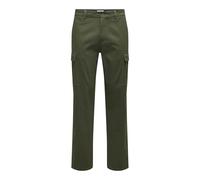 ONLY & SONS Onsnicky 0241 Pantalon Cargo Droit, Vert Olive, 36W / 34L