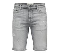 ONLY & SONS Onsply MGD R0029 Azg DNM Shorts Noos Jean, Denim Gris Moyen/détail : réparation, XXL Hommes