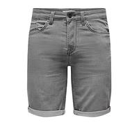 ONLY & SONS Onsply Reg GR Jog Sho PK 8583 DNM Noos Shorts en Jean, Gris Denim, S Hommes