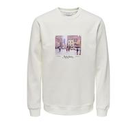 ONLY & SONS Onsrobert Reg Photo Crew Neck SWT Vd Sweat-Shirt pour Homme, Cloud Dancer, L