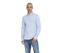 ONLY & SONS Onsrobin Button Under Ls T-Shirt Stretch Chemise à Manches Longues, Bleu Ciel, S Hommes