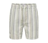 ONLY & SONS Onstrev Life Reg Struc Stripe Short, Sable, L Hommes