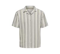 ONLY & SONS Onstrev Life Reg Struc Stripe SS T-Shirt, Sable, M
