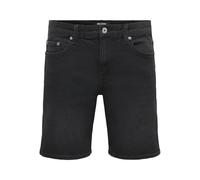 ONLY & SONS Onsweft Box PIM DNM Shorts Vd, Noir délavé, L Hommes