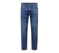 Only & Sons Jean Slim pour Homme, Bleu Moyen (Denim Bleu Moyen), 34 W/30 L