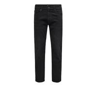 ONLY & SONS Onsweft Regular Black 8638 Mat DNM Noos, Jean Noir, 28W x 32L Homme