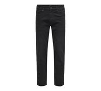 ONLY & SONS Onsweft Regular Black 8638 Mat DNM Noos, Jean Noir, 38W / 34L