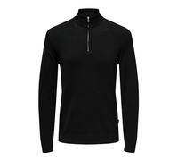 Only & Sons ONSWYLER Life LS Half Zip Knit Pull, Noir, S Homme