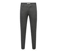 Only & Sons Pant Onsmark Slim Check 020960 Noos Pantalon, Jet Black, 29W / 34L Hommes