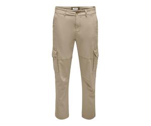 Only & Sons Pantalon cargo 'ONSDean' chamois, Taille 28