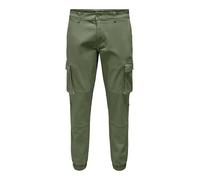 ONLY & SONS Pantalon Cargo pour Homme, Vert Lichen, 31W / 34L