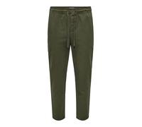 Only & Sons Pantalon chino 'ONSLinus' vert foncé, Taille 34