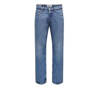 ONLY & SONS Onsedge Loose Mid. Blue 4939 Noos Jean Pantalons, Denim Bleu médium, 32W x 32L Homme