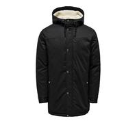 Only & Sons Parka d’hiver 'Alexander' noir / blanc cassé, Taille S