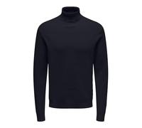 Only & Sons Pull à col roulé décontracté pour Homme en Maille côtelée Finesse langärmeligem Sweet ONSPHIL, Couleurs:Bleu-foncé, Taille Chandail:S