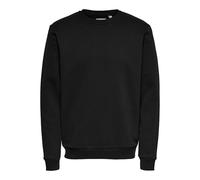 Only & Sons Pull Sweatshirt Homme Basique Coupe régulière Manches Longues sans Capuche ONSCERES, Couleurs:Noir, Size:L
